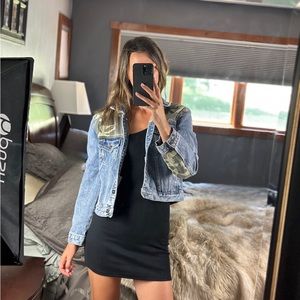 KanCan Cameo Denim Blue Jean Button-Up Jacket, Medium